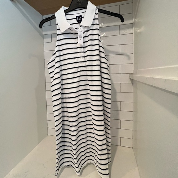 NWT. GAP. Women’s Towel Terry Halter Polo Dress. Great swim coverup. Nautical. - Picture 9 of 14